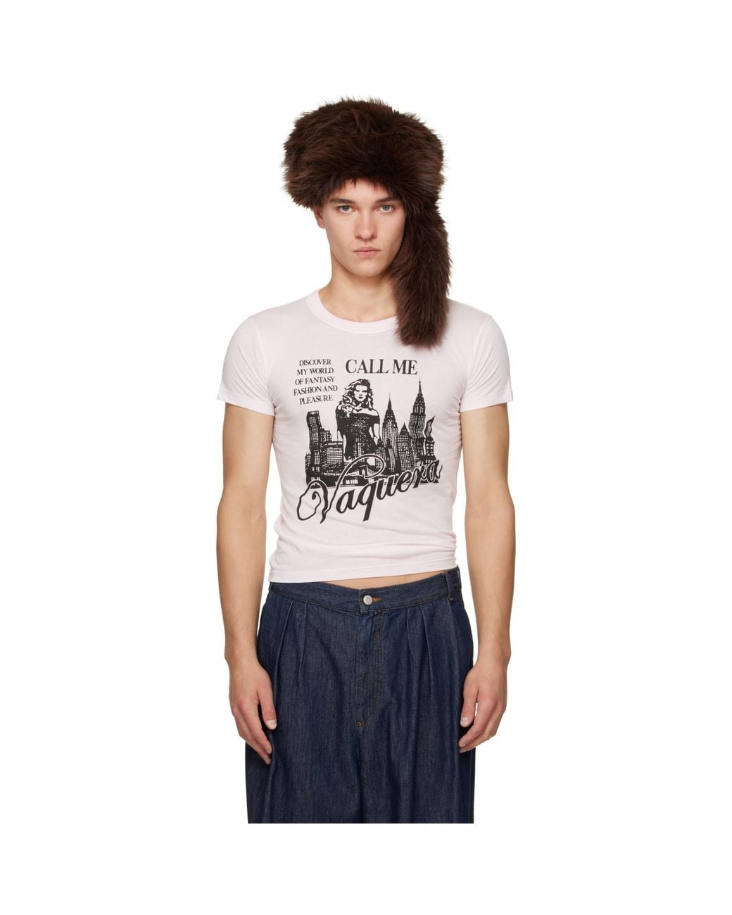 VAQUERA Blue 'Call Me' T-Shirt for men