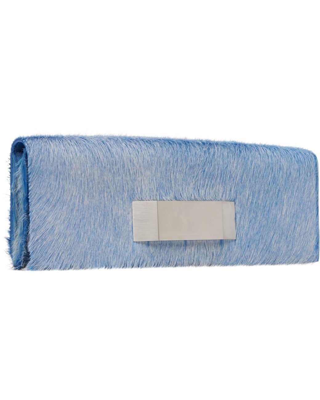 Rick Owens Blue Tower Leather Clutch