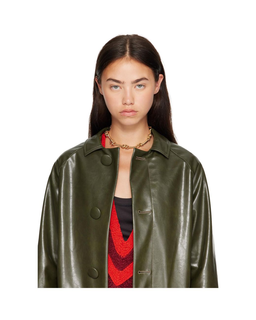 Ferragamo Metallic Twisted Chain Gancini Necklace