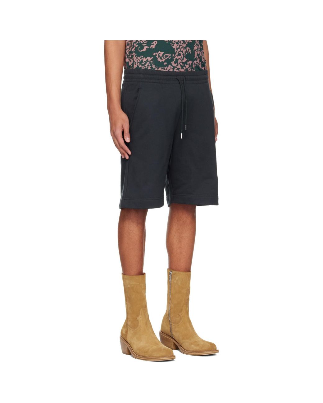 Dries Van Noten Blue Drawstring Shorts for men