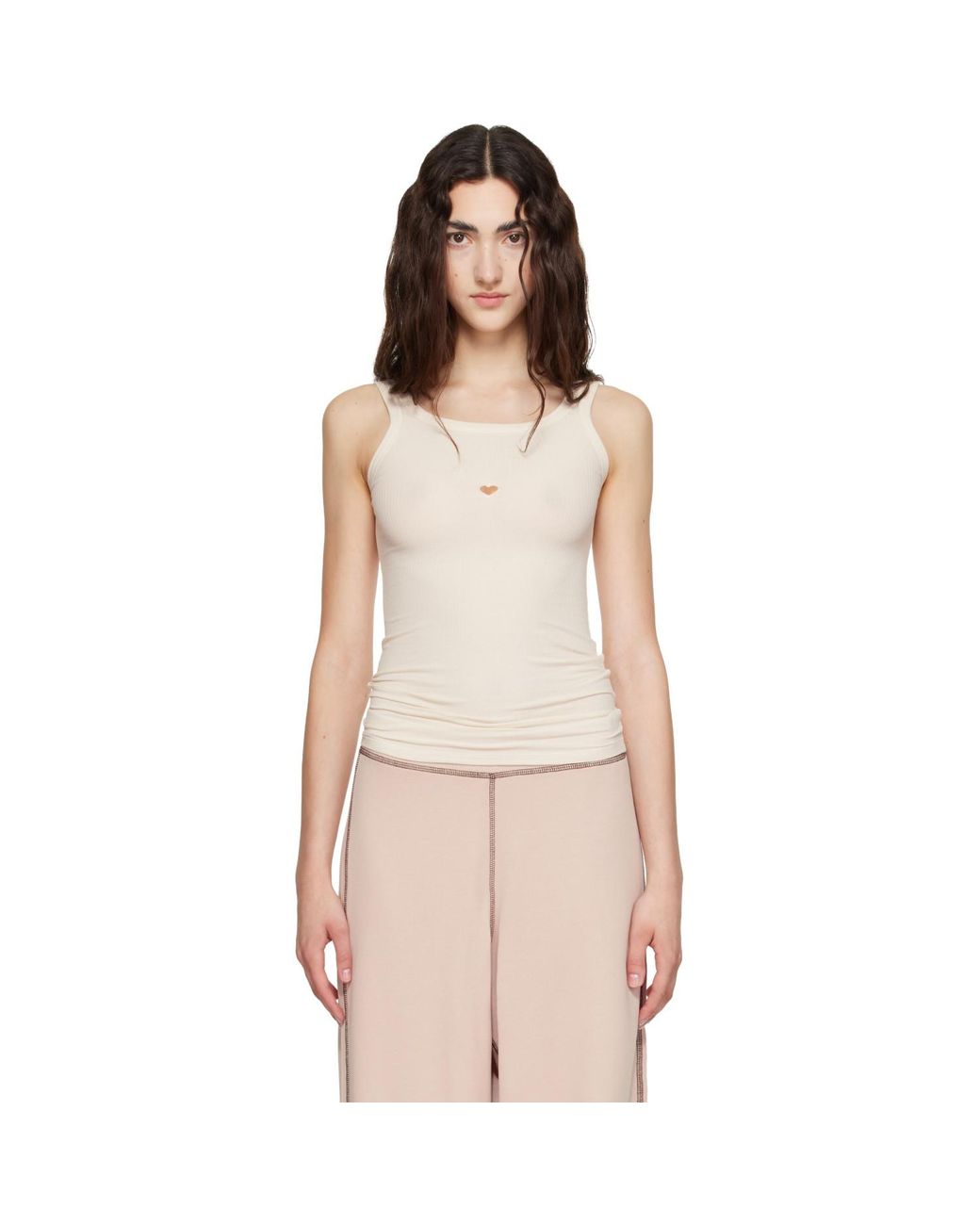 Baserange Natural Off- Heart Tank Top