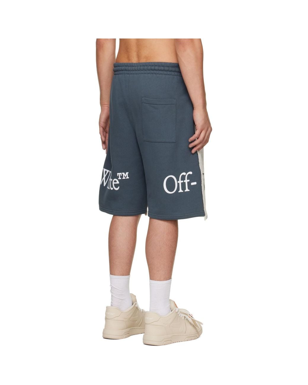 Off-White c/o Virgil Abloh Natural Bookish Scarf Skate Sweat Shorts for men