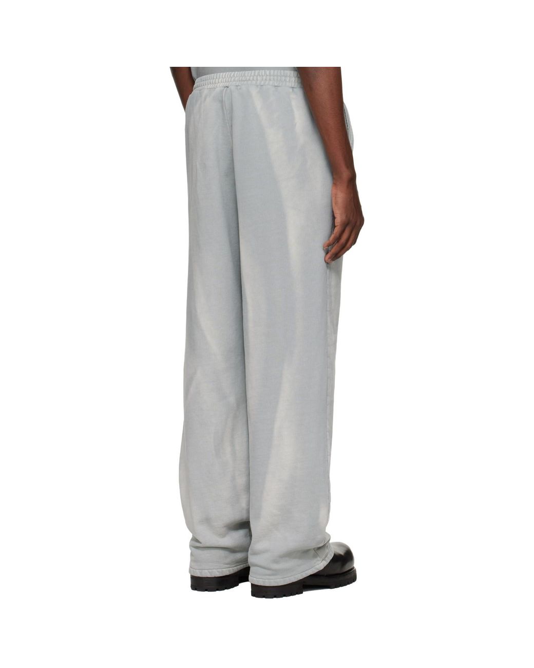 ALEXANDER DIGENOVA Black Trashed Sweatpants for men