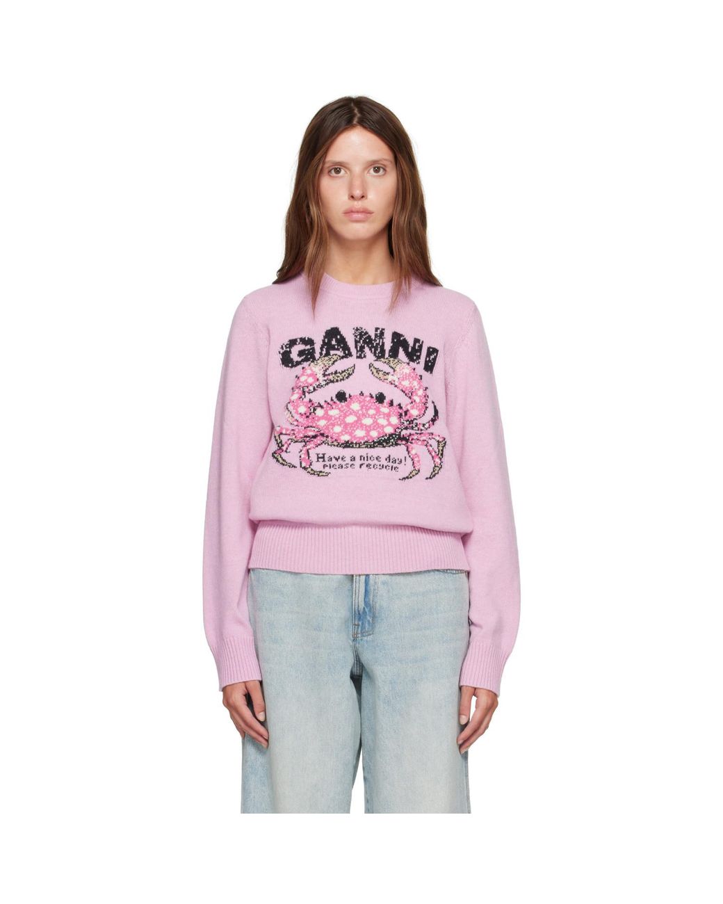 Ganni Red Crab Sweater