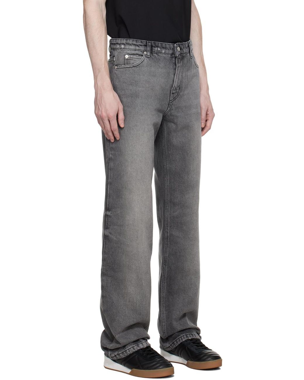 Courreges Gray Relaxed Jeans in Black for Men | Lyst Australia