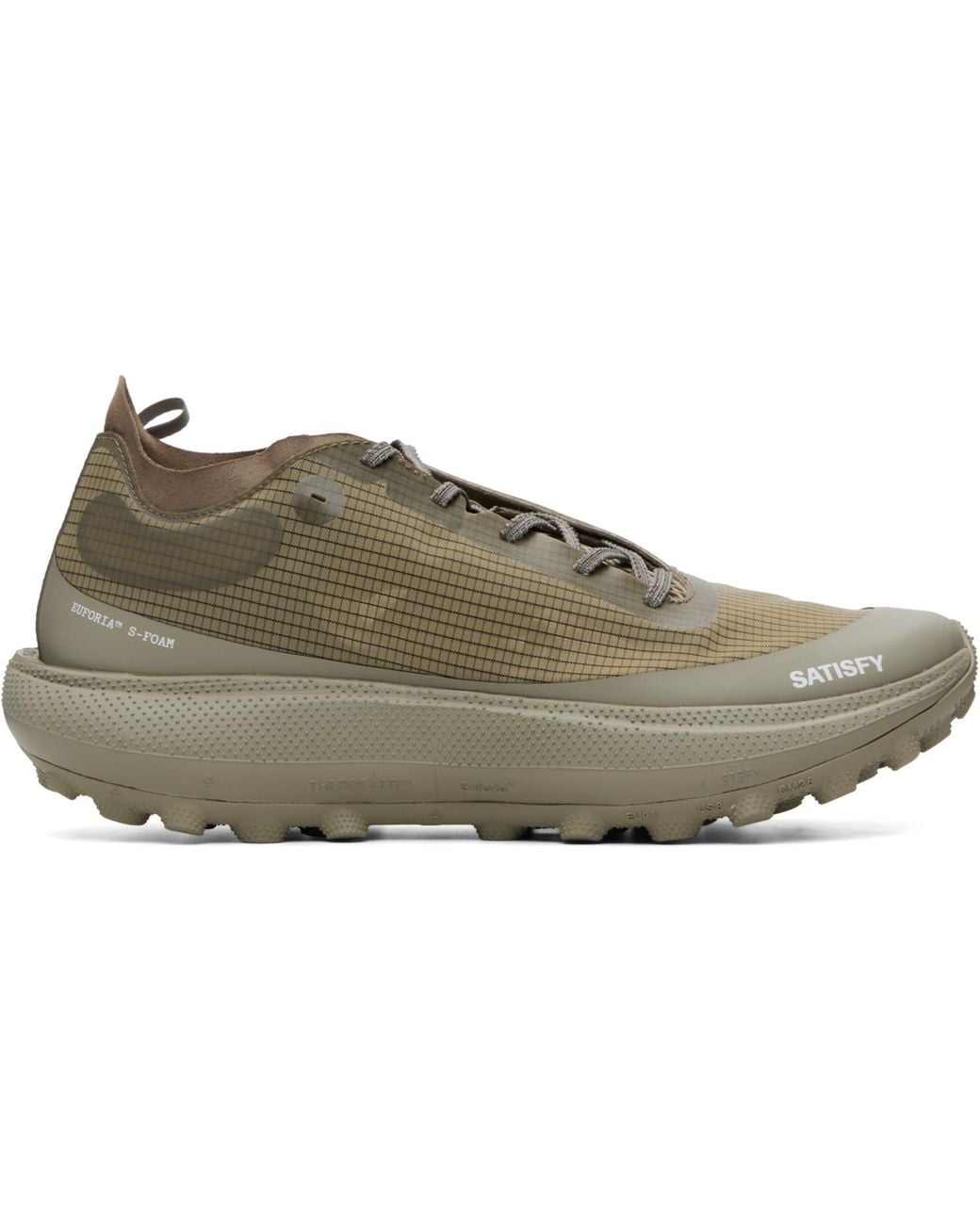 Satisfy Green Khaki 'Therocker' Sneakers for men