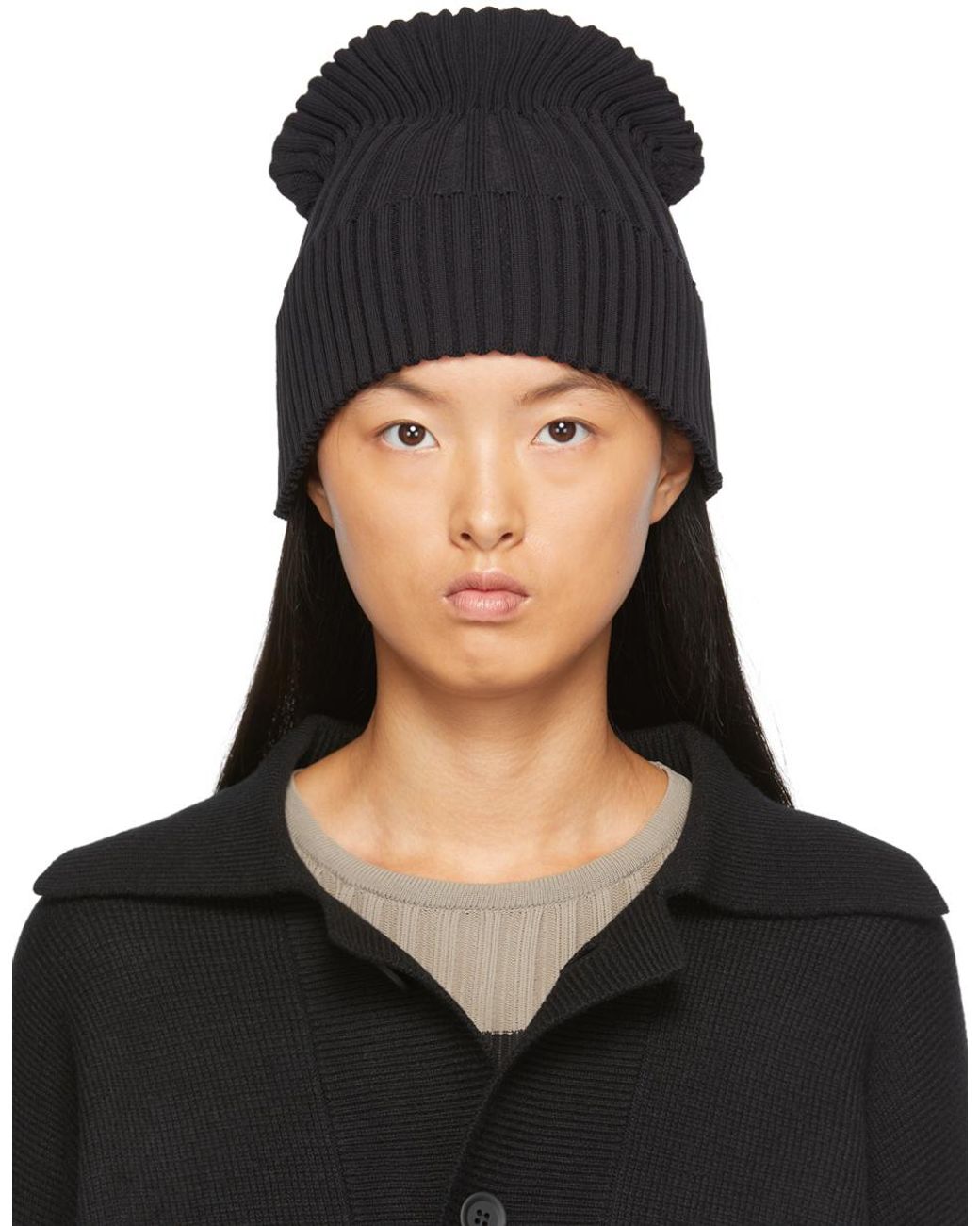 CFCL Fluted Knit Beanie in Black | Lyst