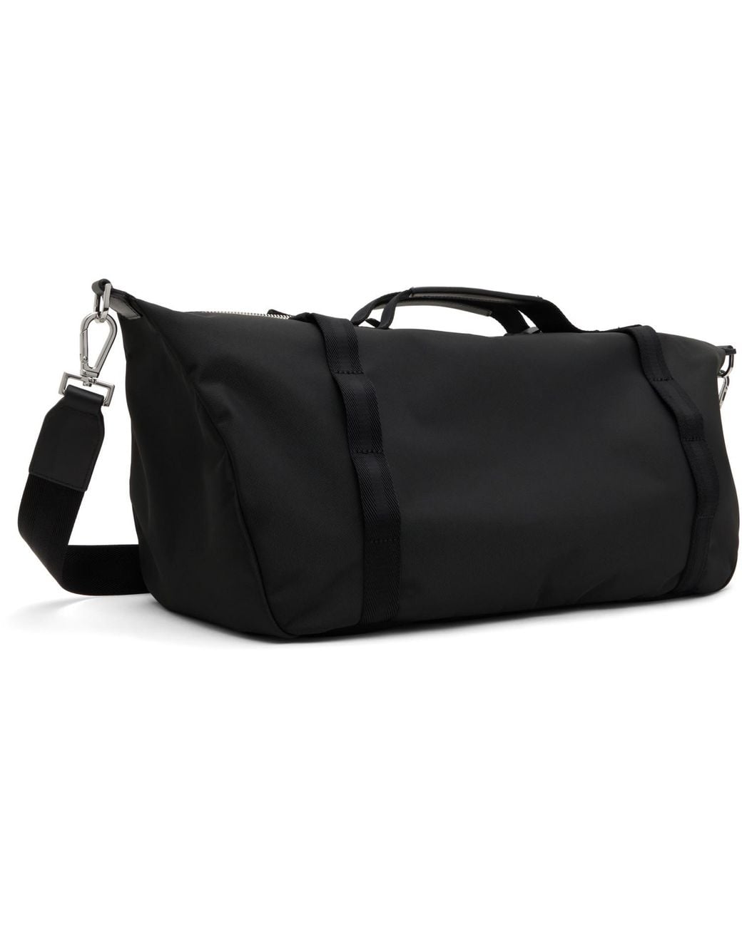 Boss Black Metal Logo & Front Pocket Duffle Bag for men