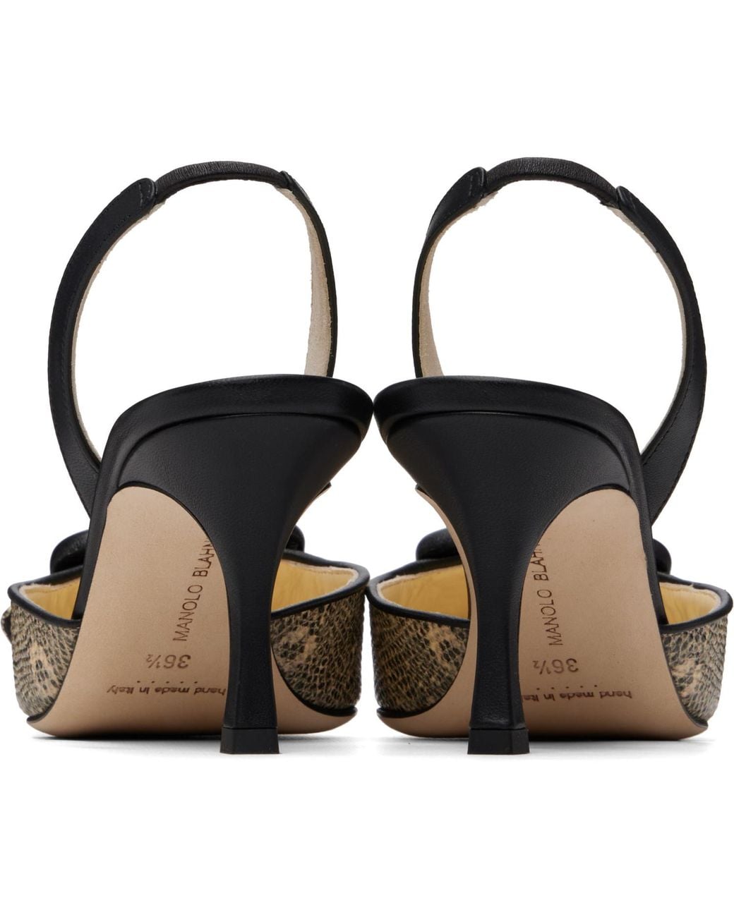 Manolo Blahnik Metallic Mayslibi Heels