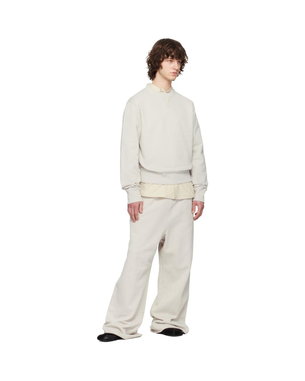 Entire studios White Off- Pod Crew Sweatshirt for men