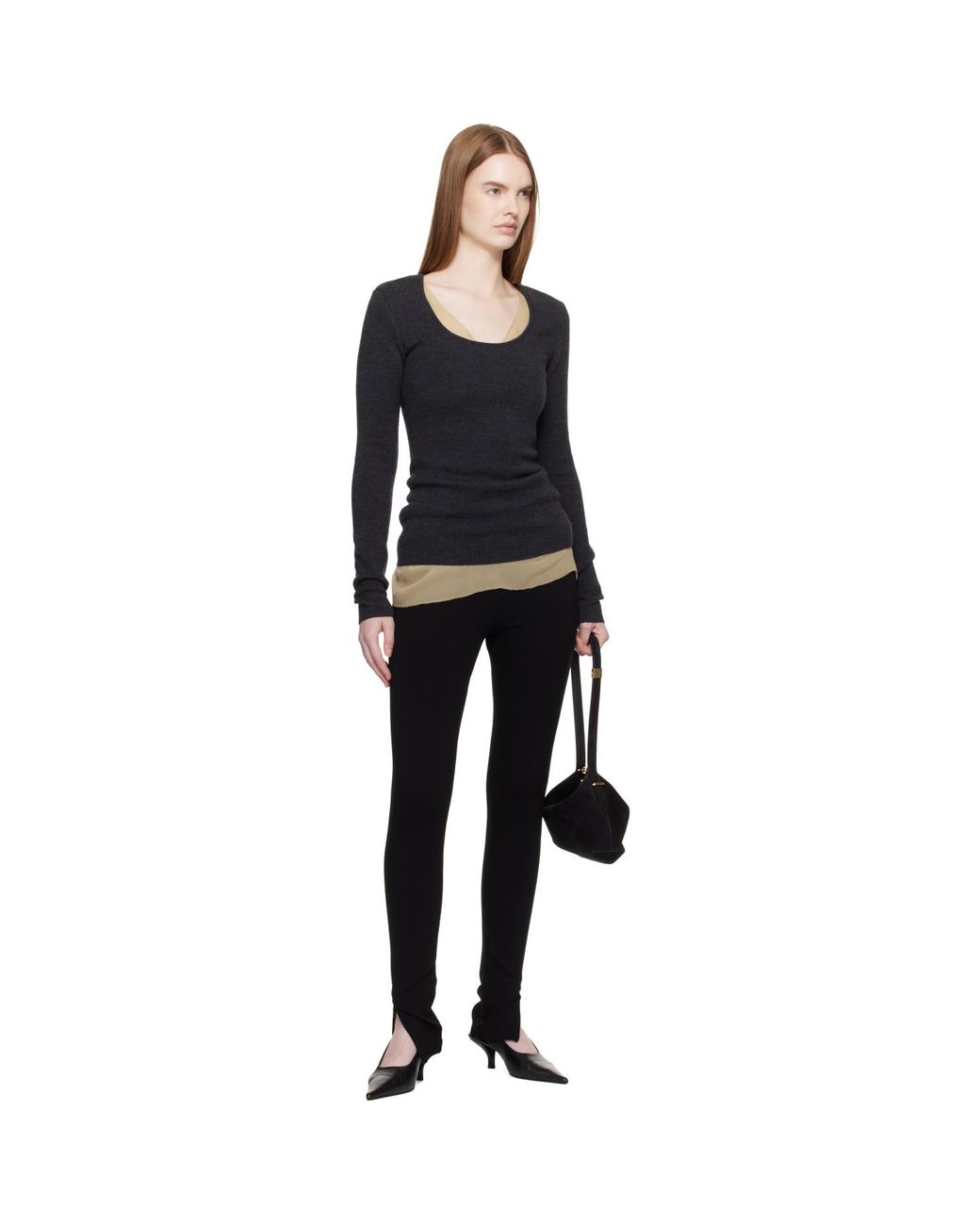 Totême Black Zip Leggings