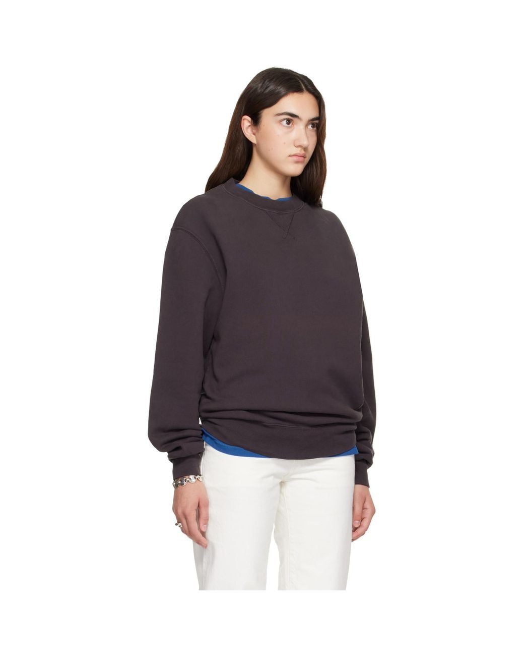 Hanover Purple Staple Crewneck Sweatshirt