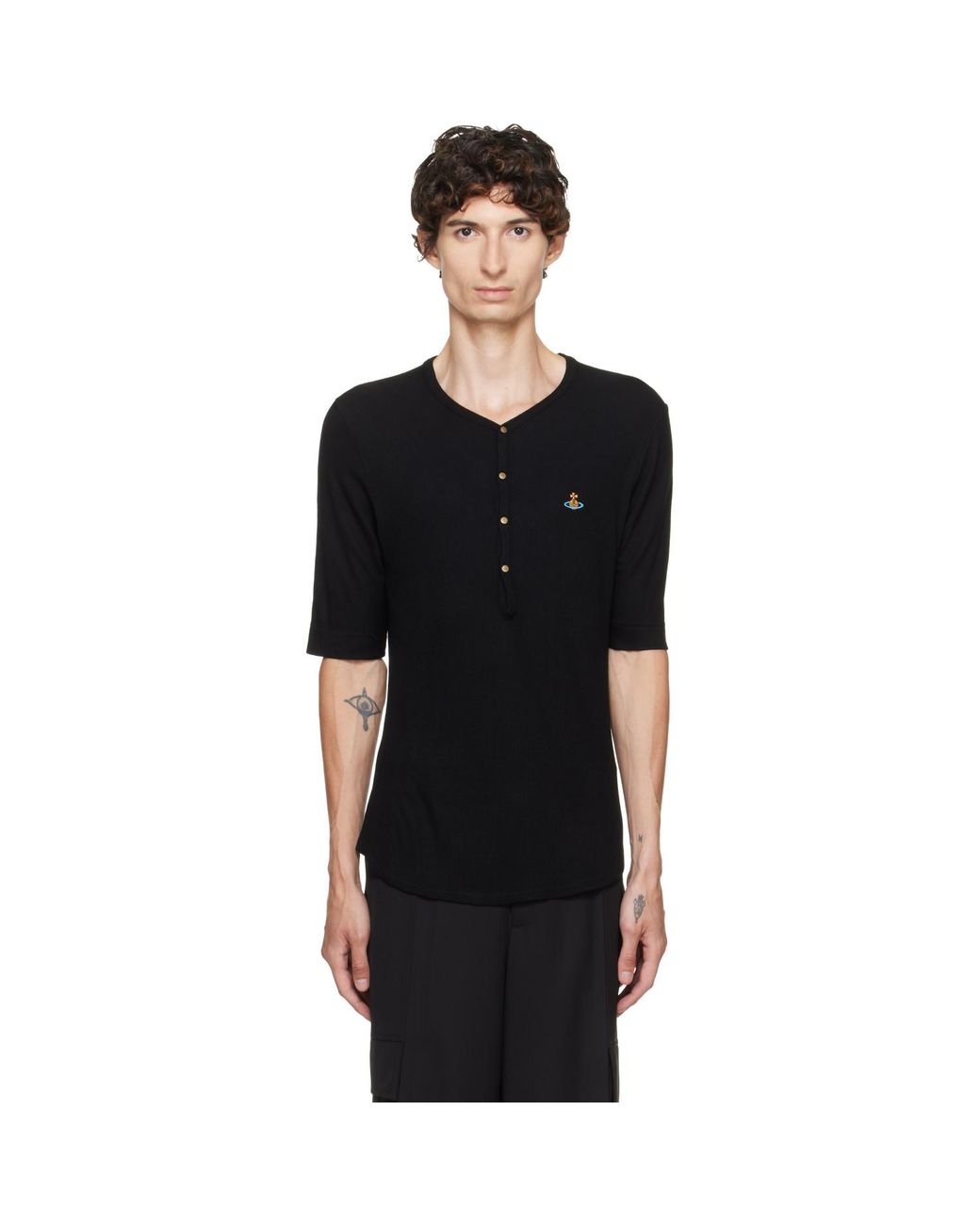 Vivienne Westwood Black Sailor Henley for men