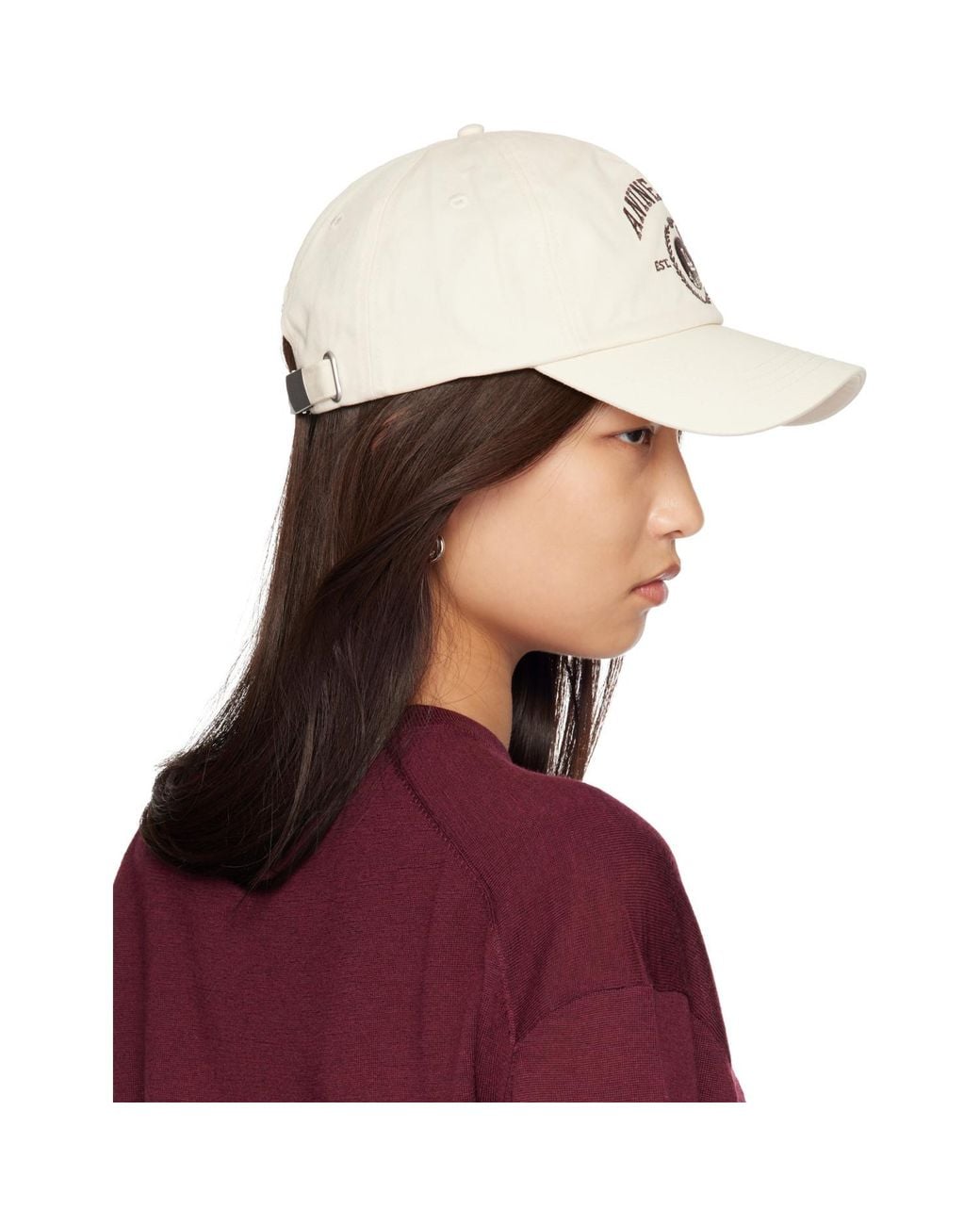 Anine Bing Purple Off- Jeremy Collegiate Baseball Cap