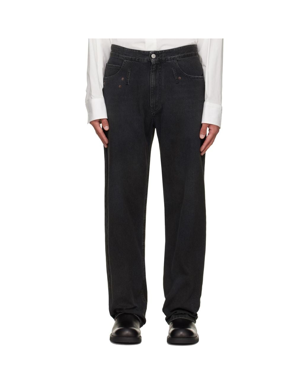 MM6 by Maison Margiela Black Faded Jeans for men