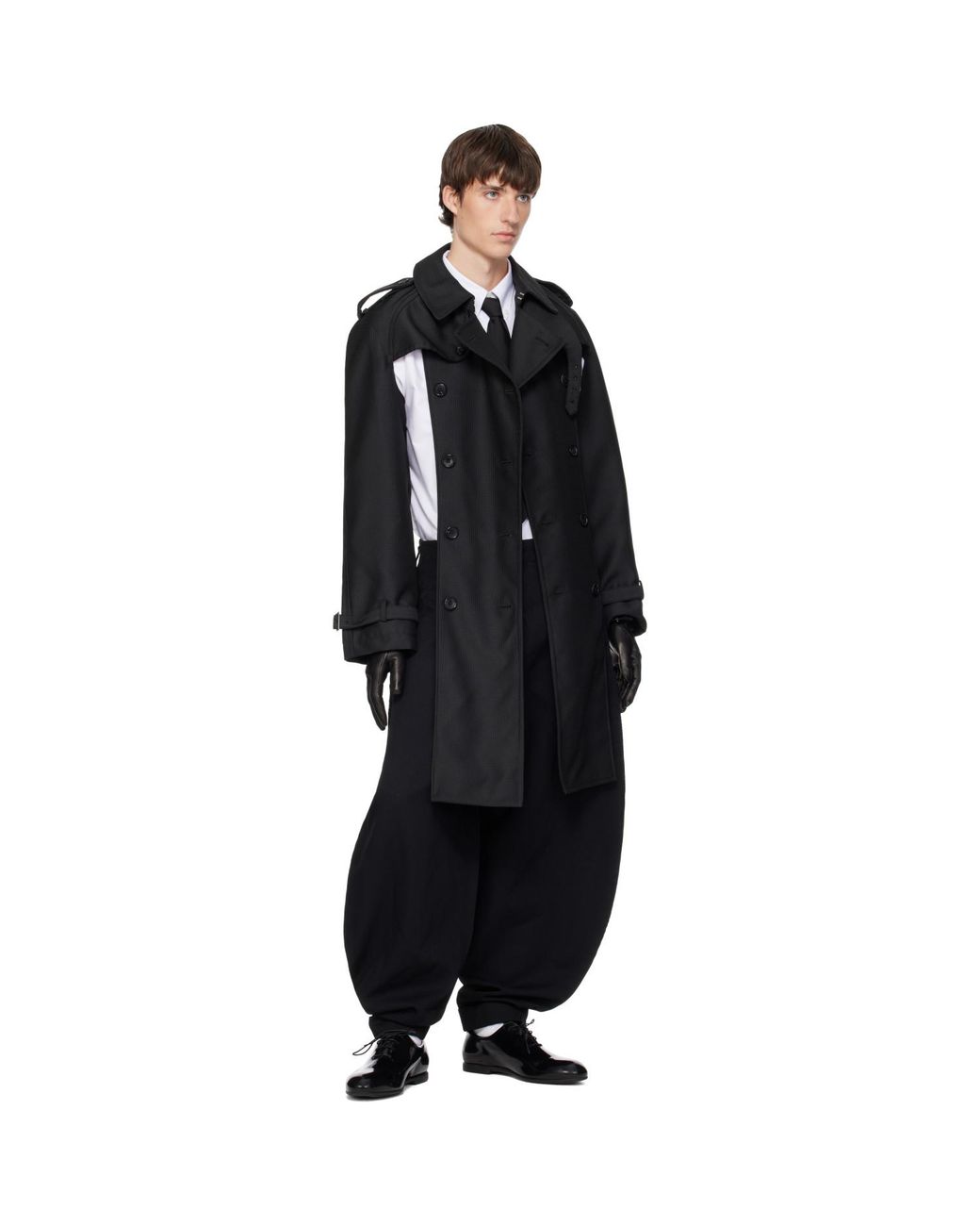 Comme des Garçons Black Heavy Kersey Trousers for men