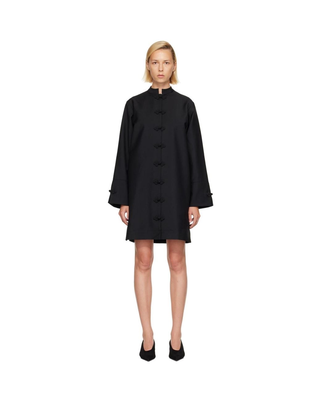 Rohe Black Pankou Closure Minidress