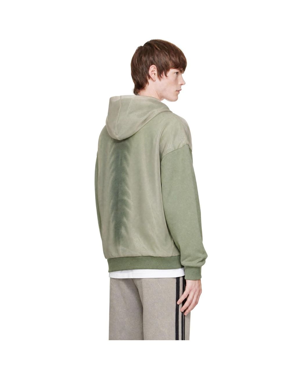 AVAVAV Green X-Ray Organza Hoodie for men