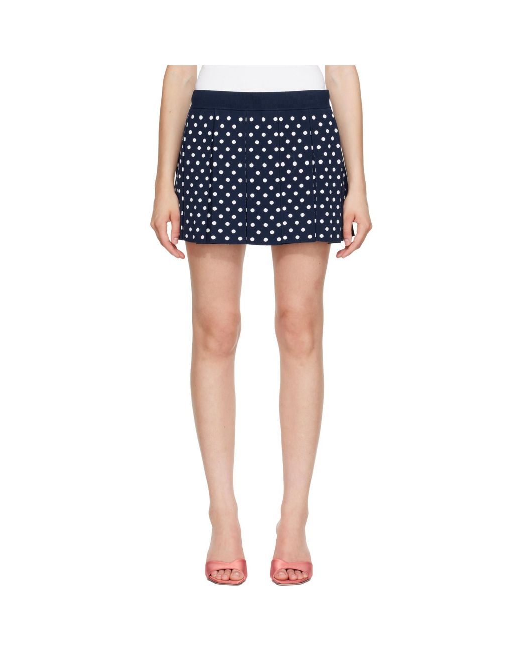 Sandy Liang Blue Ermine Miniskirt