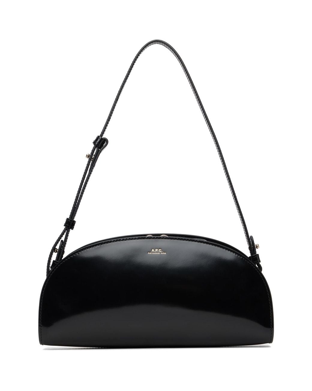 A.P.C. Black Demi-lune Shoulder Bag
