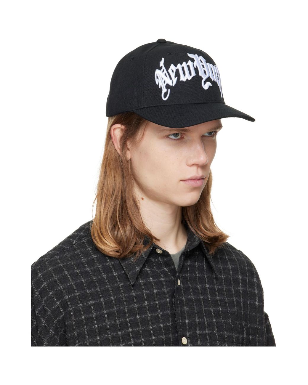 R13 Black 'New York' Baseball Cap for men