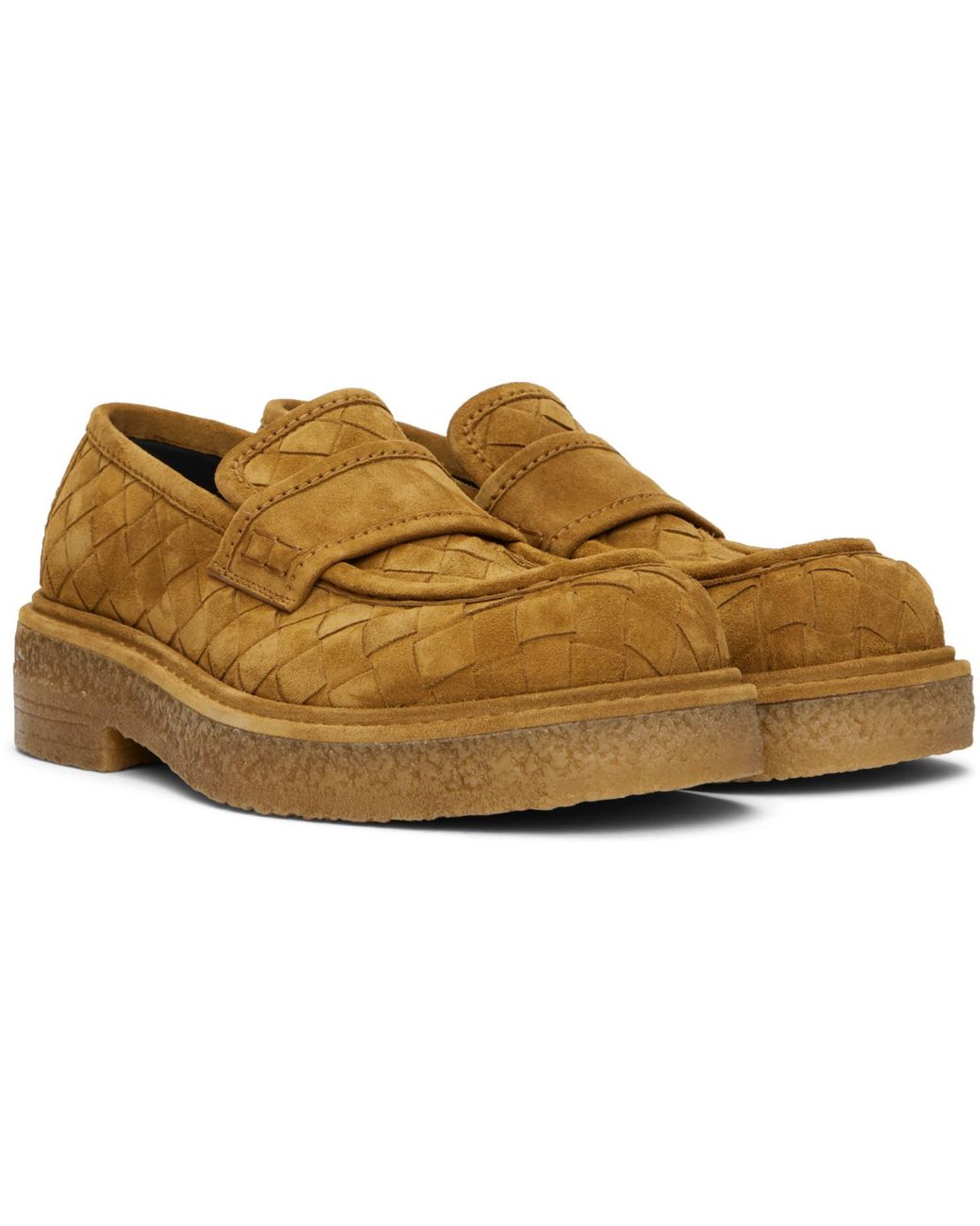 Bottega Veneta Black Tan Haddock Loafers for men