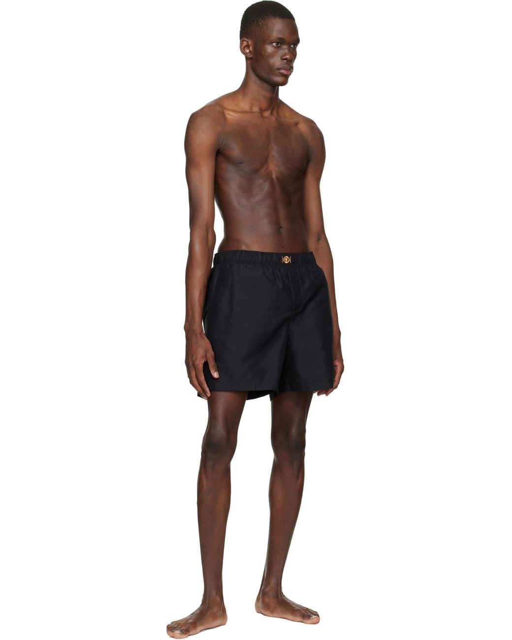 メンズ Versace ブラック Board スイムショーツ Blue