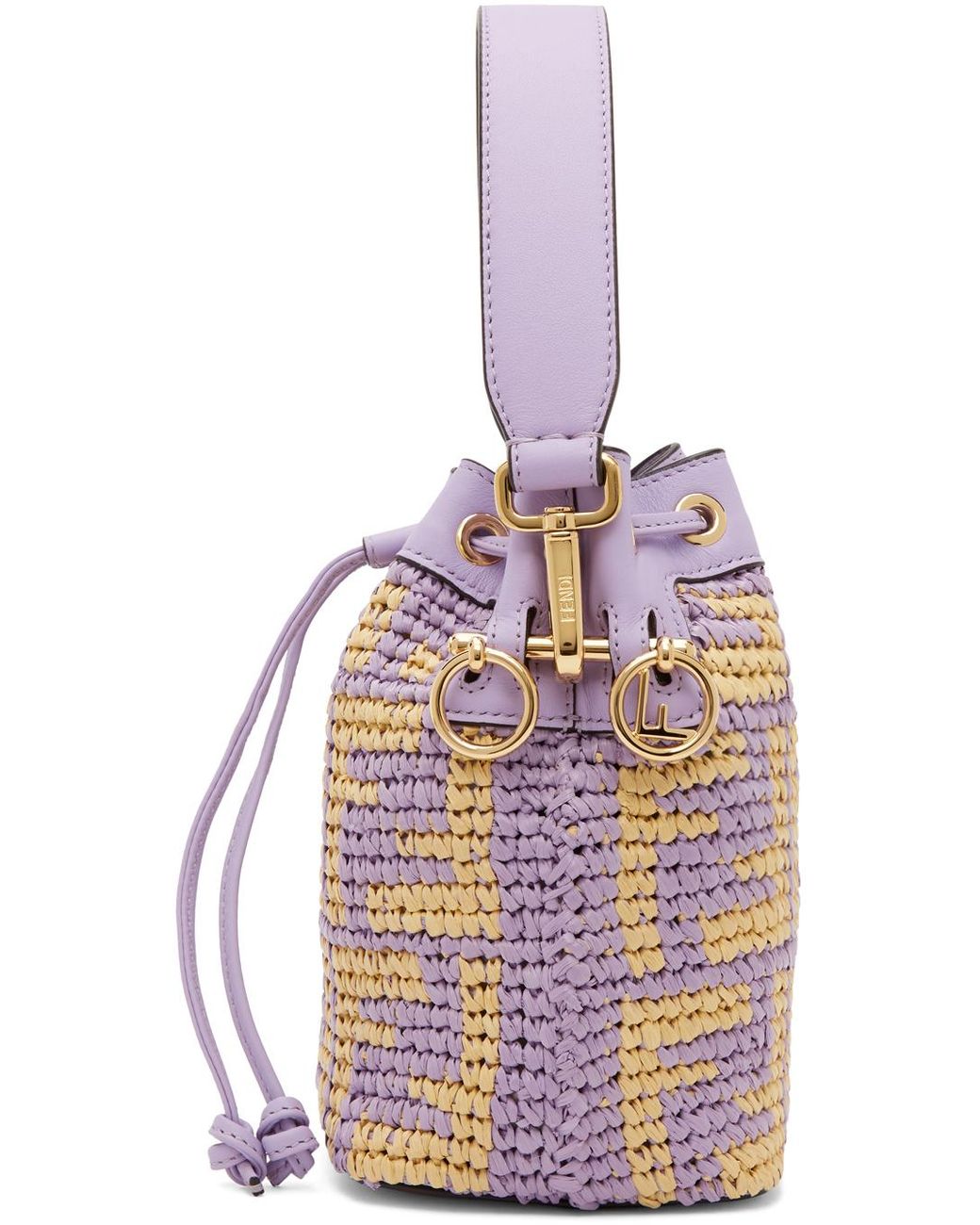 Fendi logo deals bucket bag