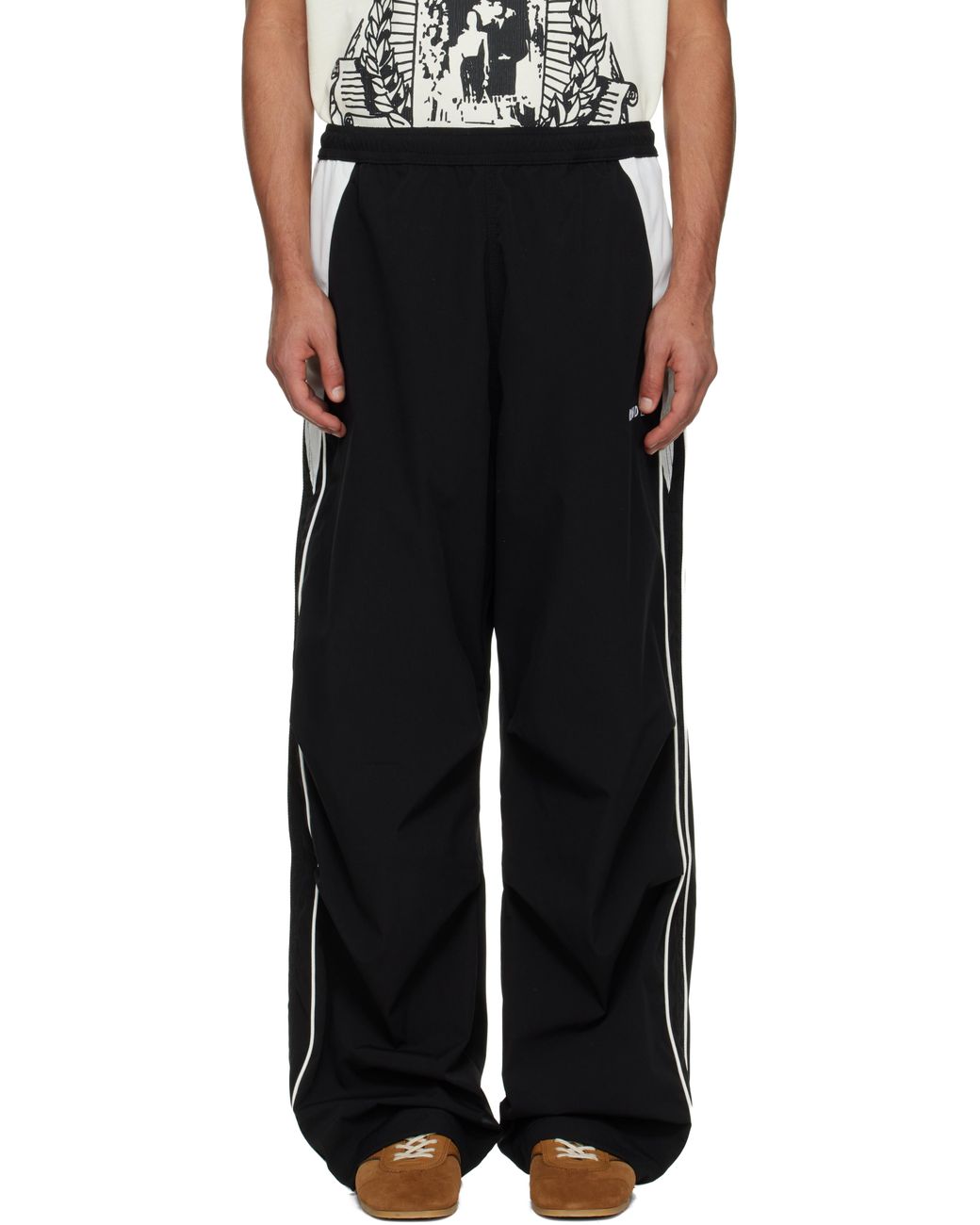 Rhude Black Ramona Piping Track Pants for men