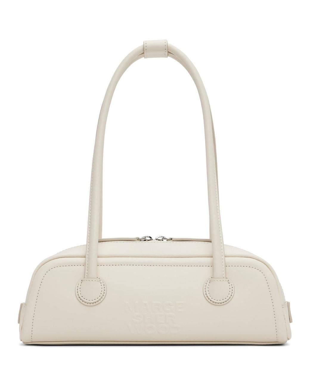 MARGE SHERWOOD White Soft Boston Ew Mini Bag