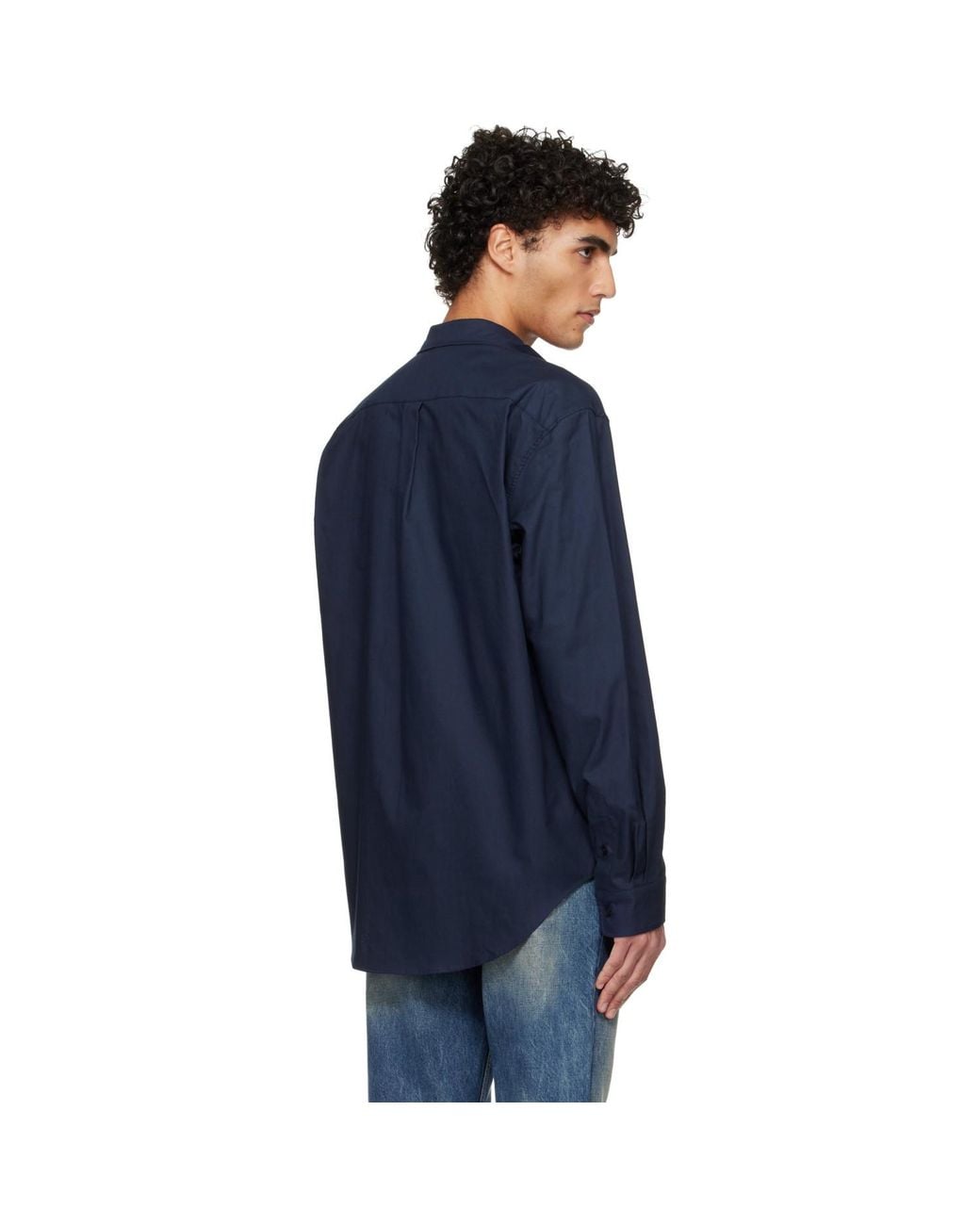 Balmain Blue Oxford Cotton Reg Shirt for men