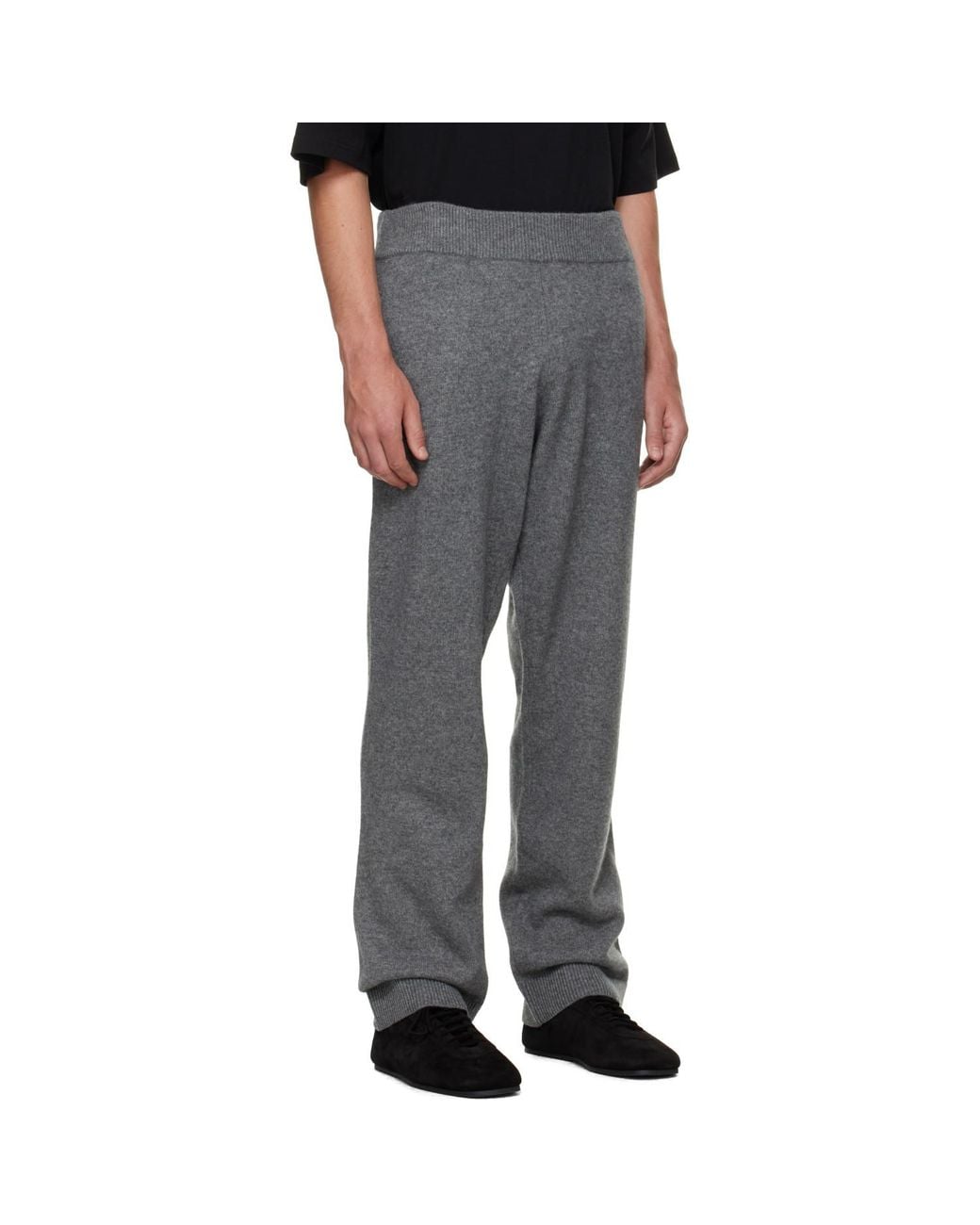 Entire studios Gray Knit Cashmere Sweatpants for men