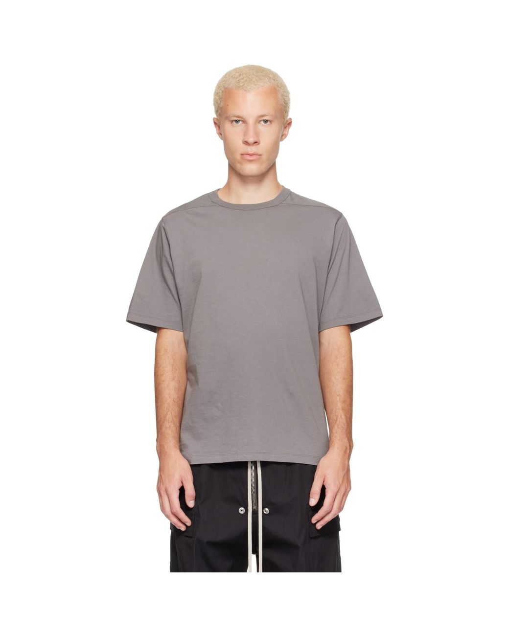 Rick Owens Gray Tower Brad T-Shirt for men