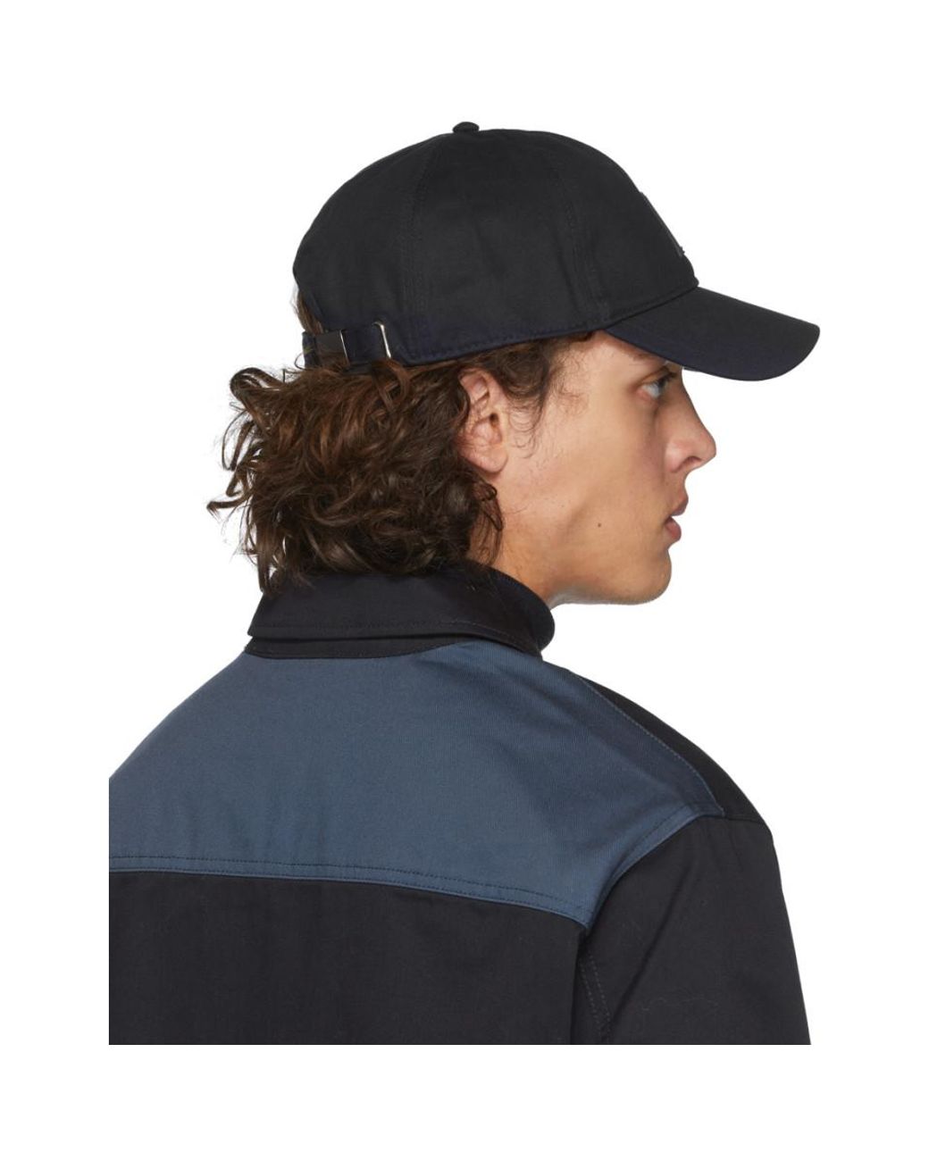 Tiger Of Sweden Cotton Navy Hent Cap in 