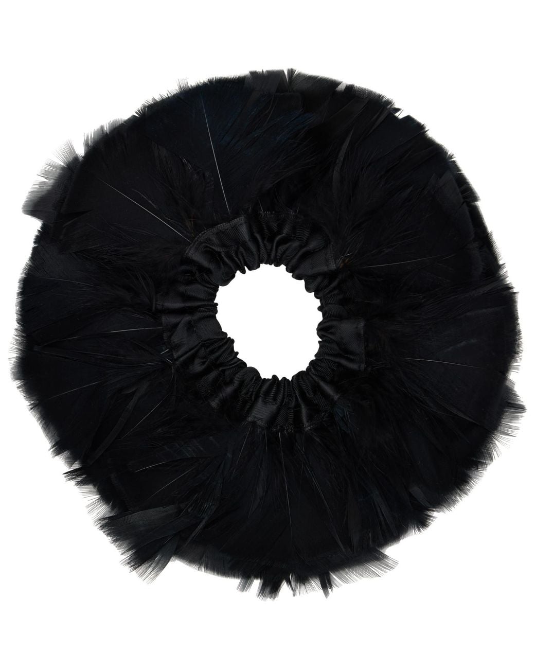 MERRMA Black Ssense Exclusive Feather Scrunchie