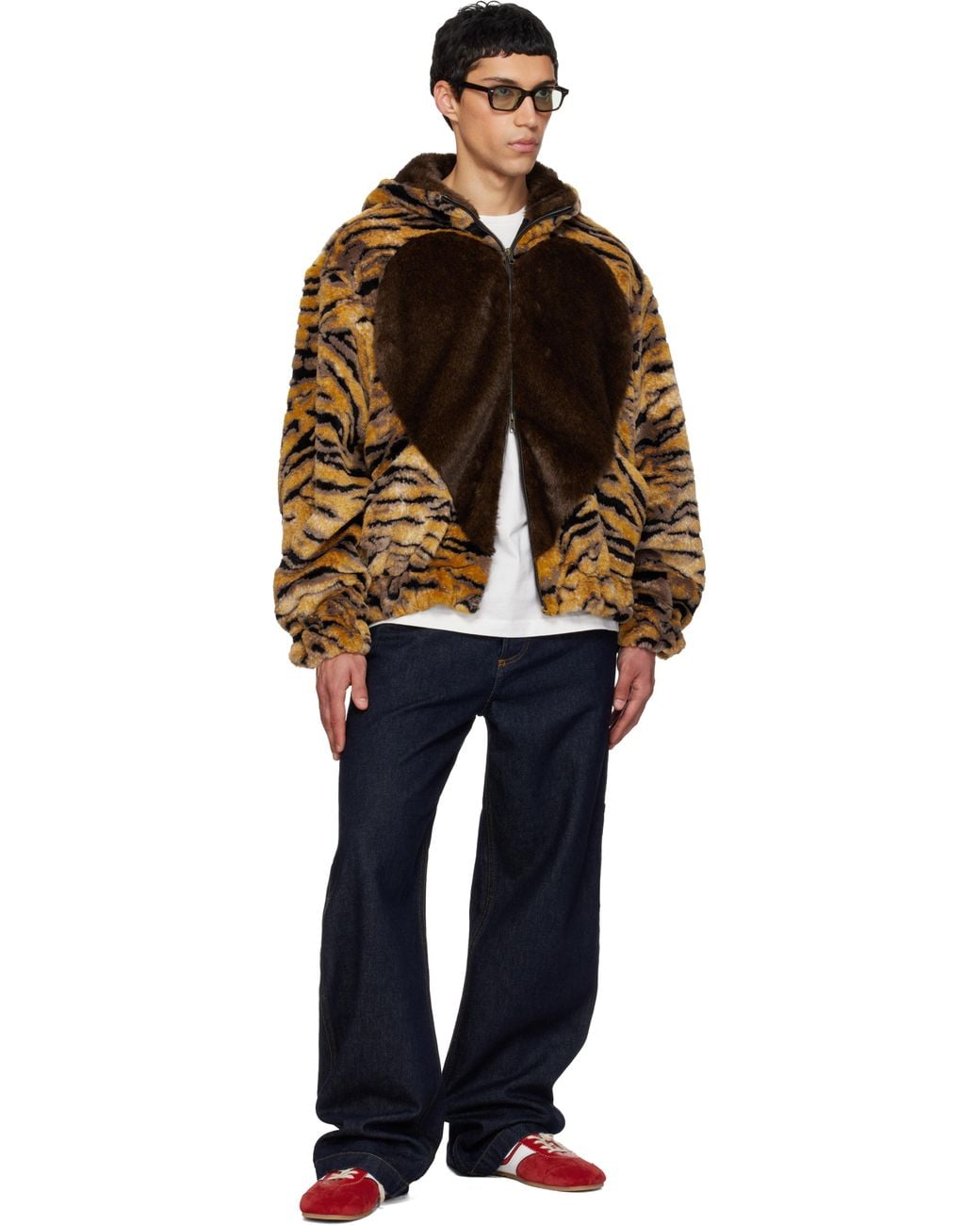KENZO Multicolor Paris Tiger' Faux-Fur Jacket for men