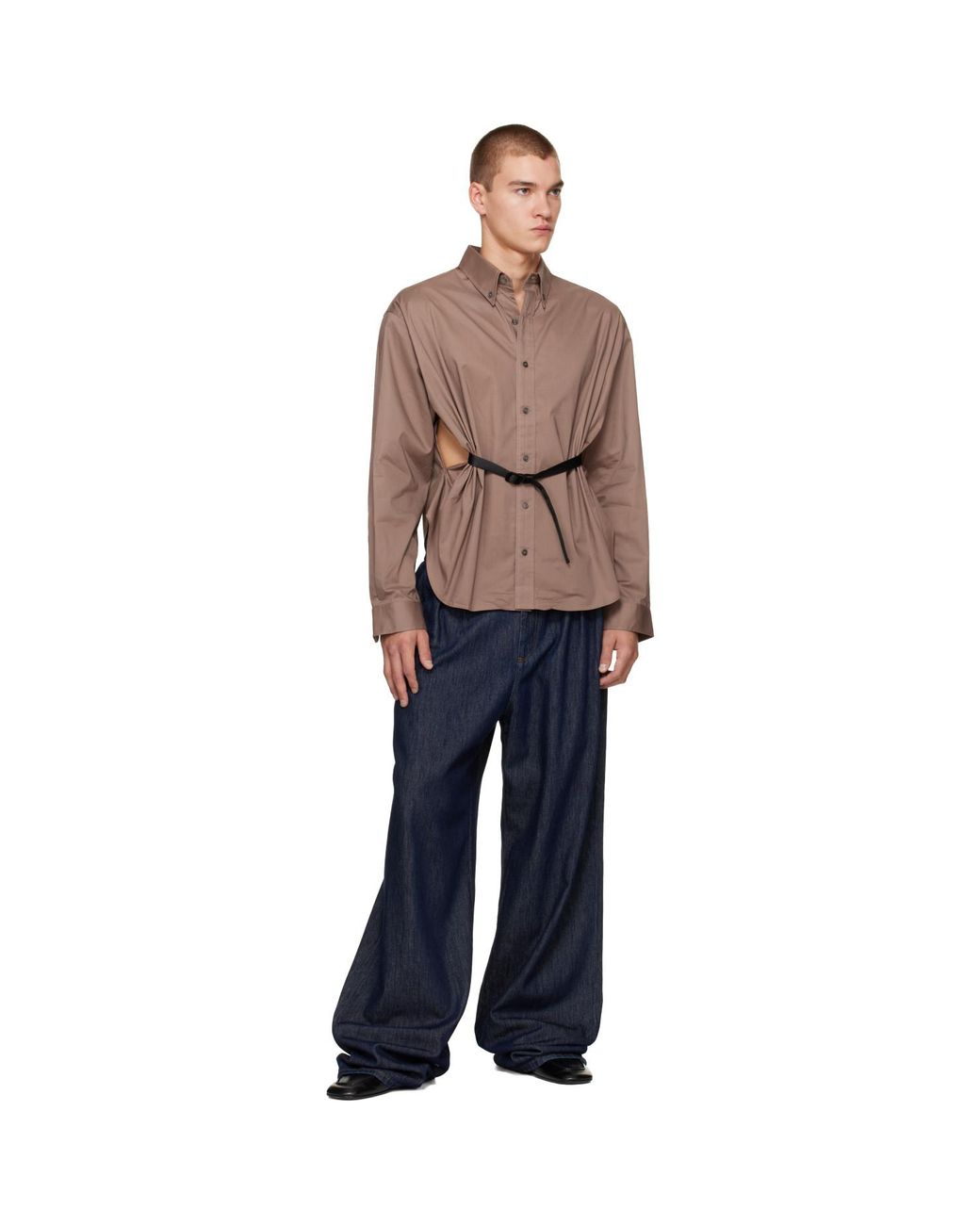 VAQUERA Brown Belted Shirt for men
