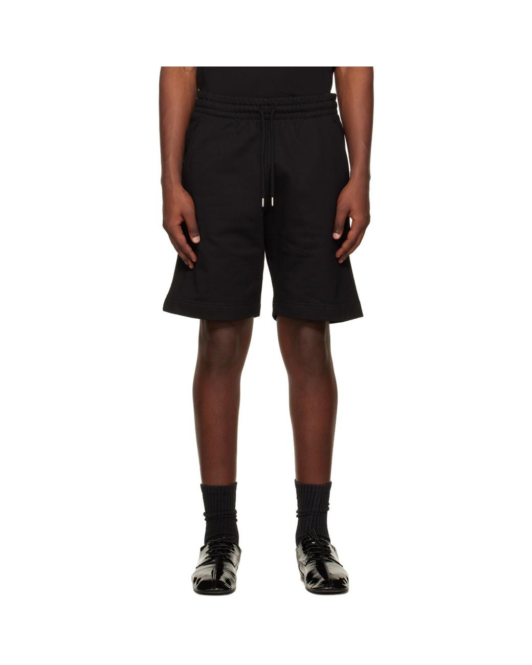 Dries Van Noten Black Drawstring Shorts for men