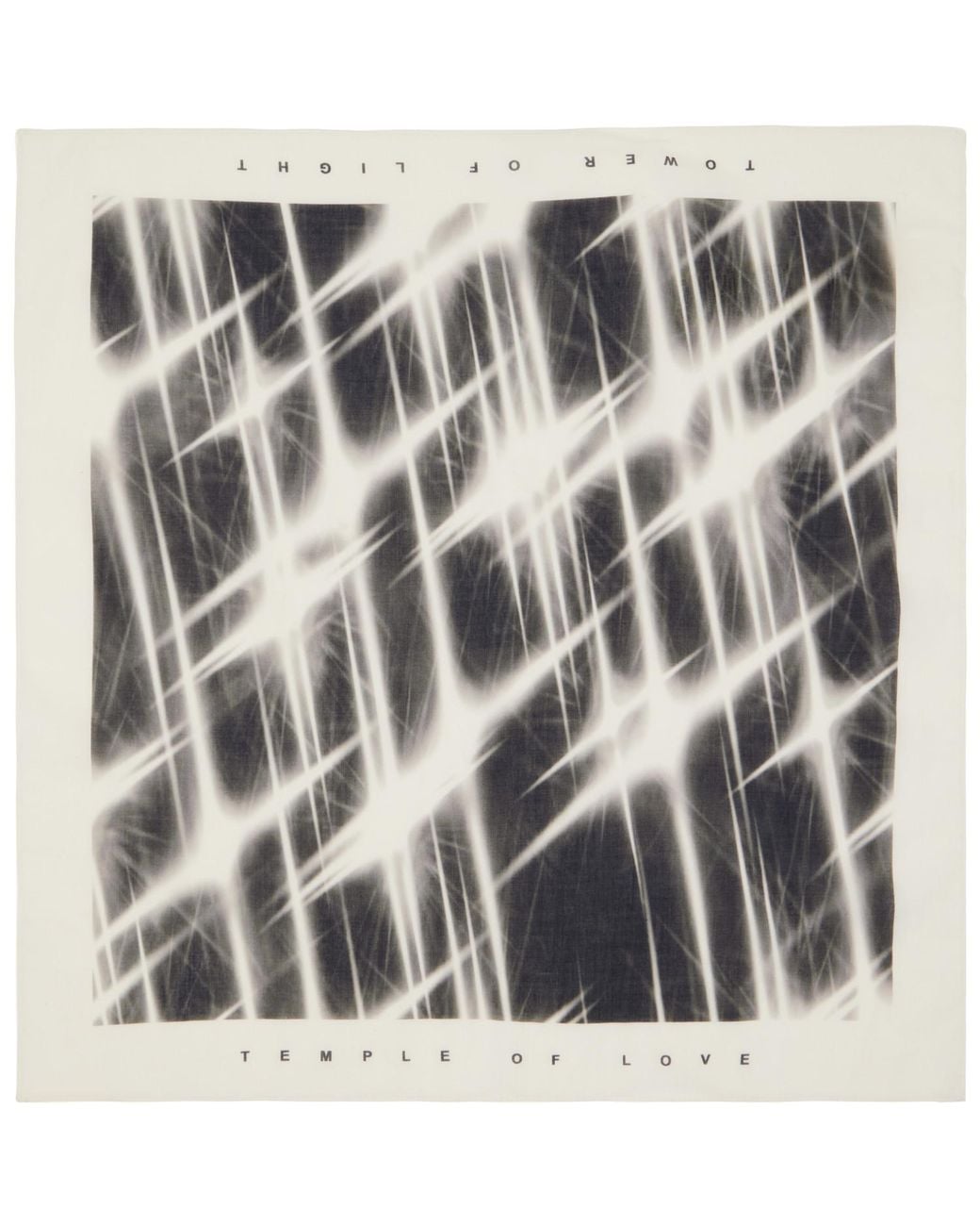 Rick Owens Metallic Tower Printed Bandana Scarf for men