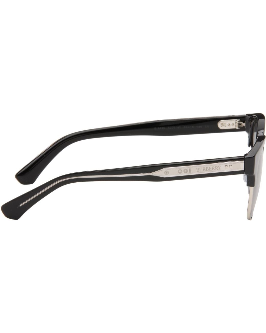 Burberry Gray Classic Round Sunglasses for men