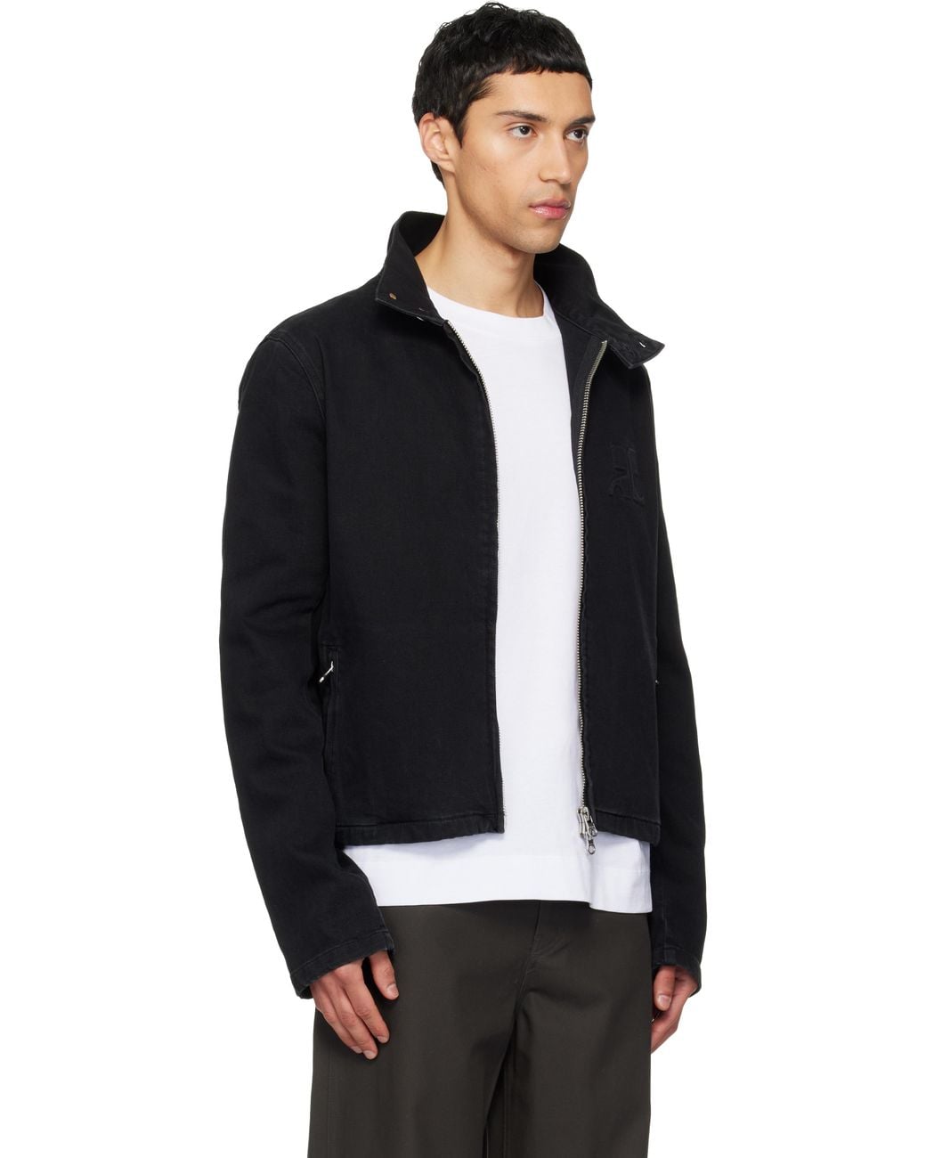 Courreges Black City Shadow Denim Jacket for men