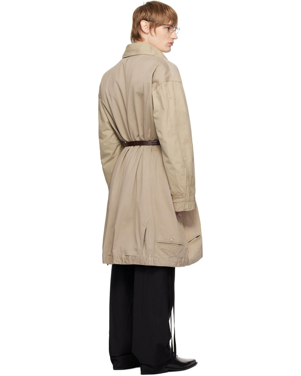 【関税込み】HODAKOVA Upside Down Chino トレンチコート メンズ HODAKOVA Upside Down トレンチコート ブラック | Lyst