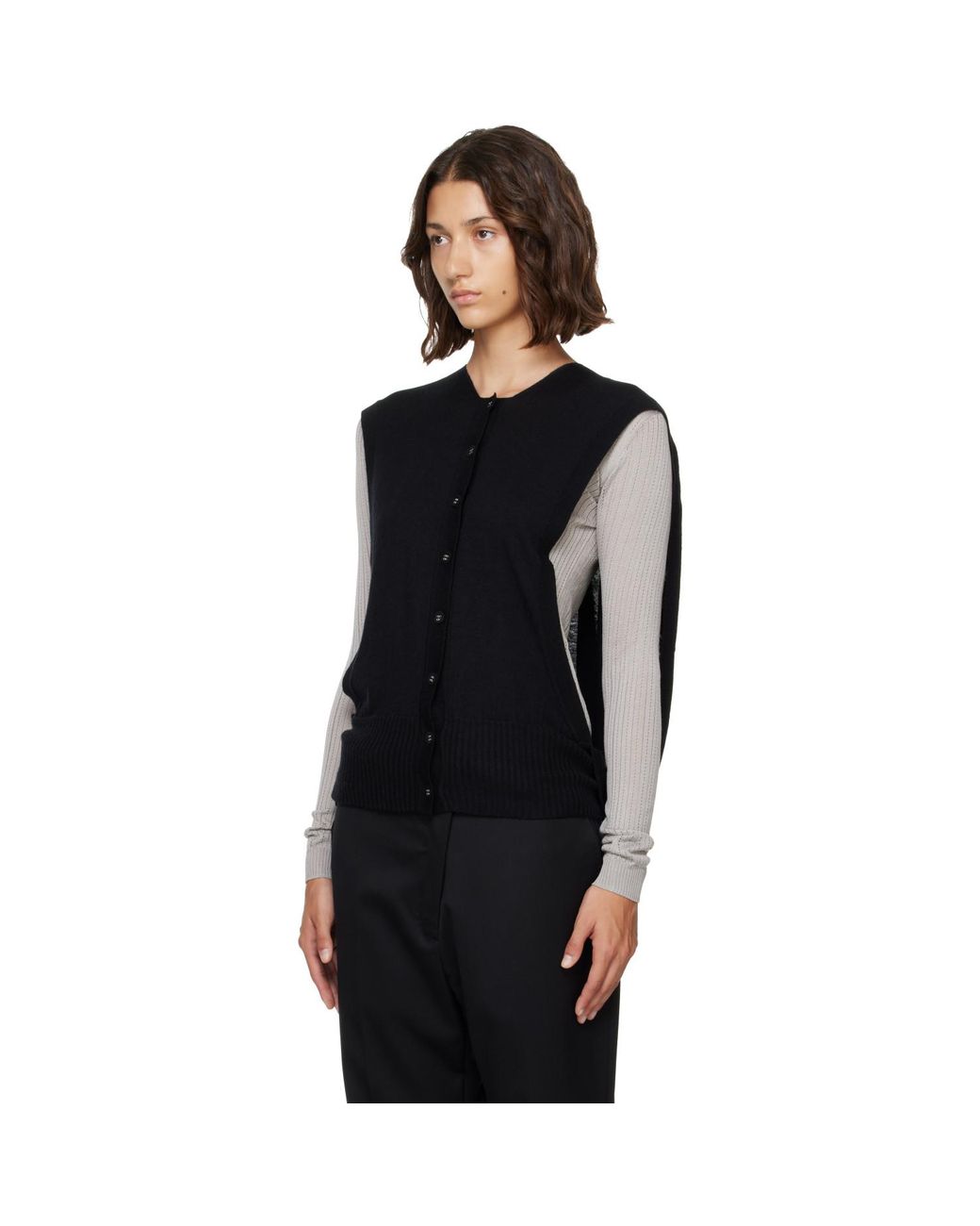 Kiko Kostadinov Black Guillemot Cocoon Cardigan