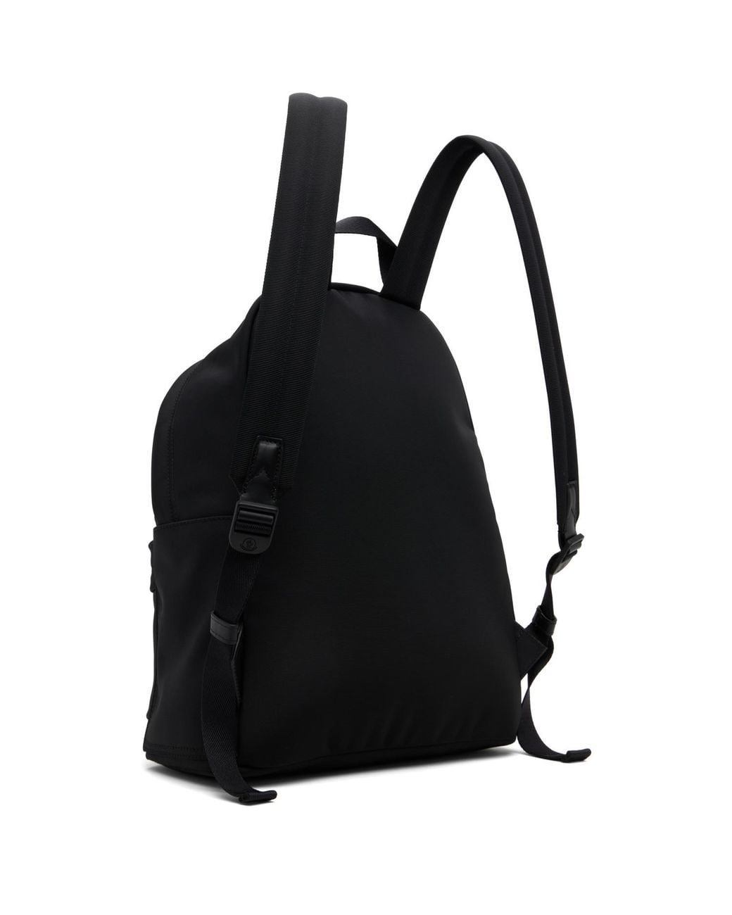 Moncler Black New Pierrick Metal Logo Backpack for men