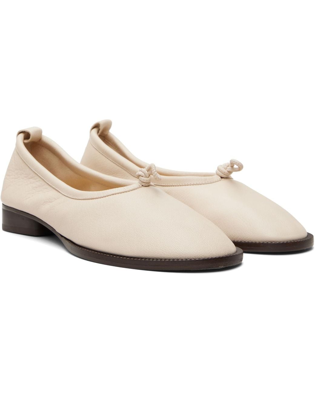 Hereu White Off- Puntera R Mid Ballerina Loafers