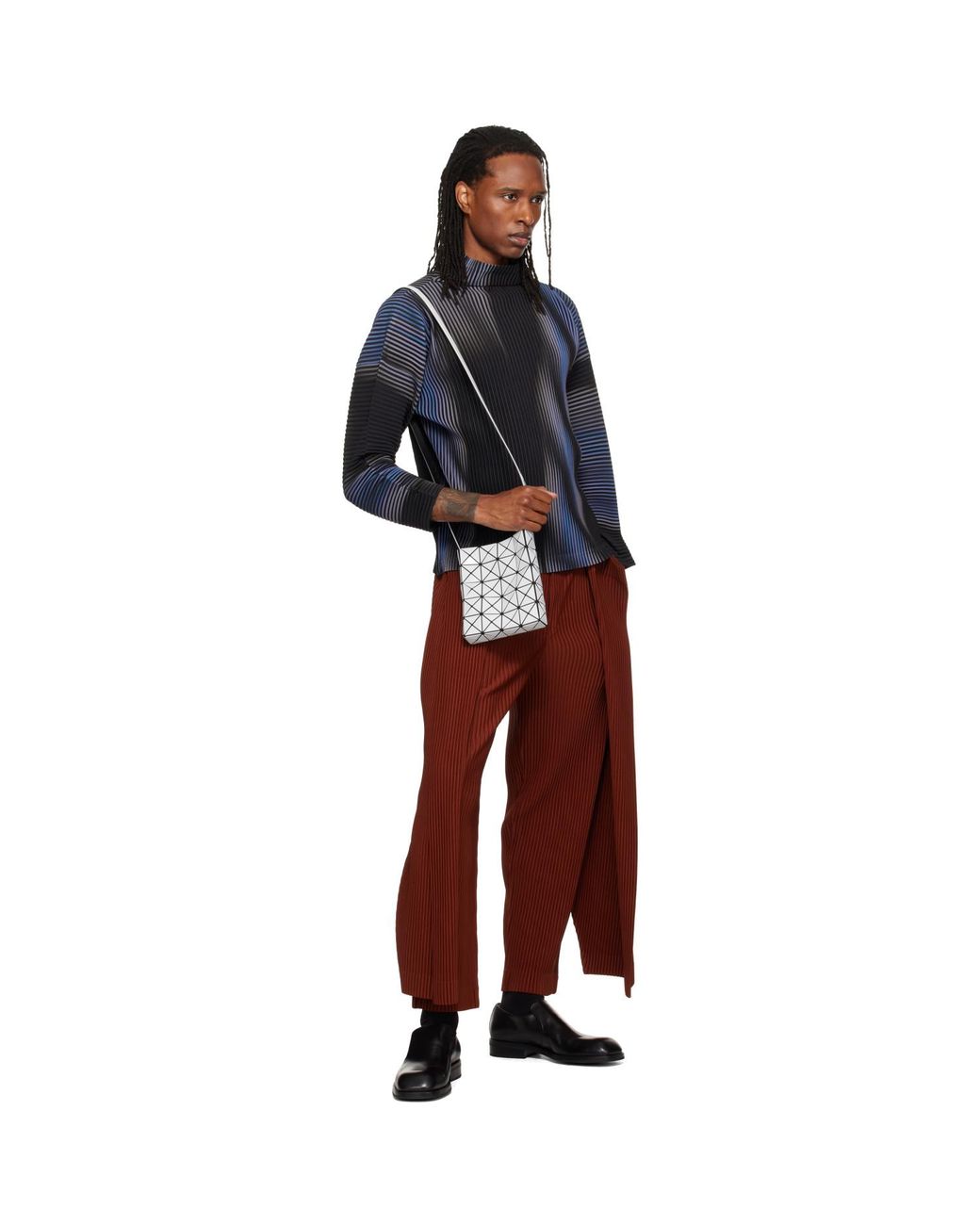 Issey Miyake Gray Prism Gloss Bag for men