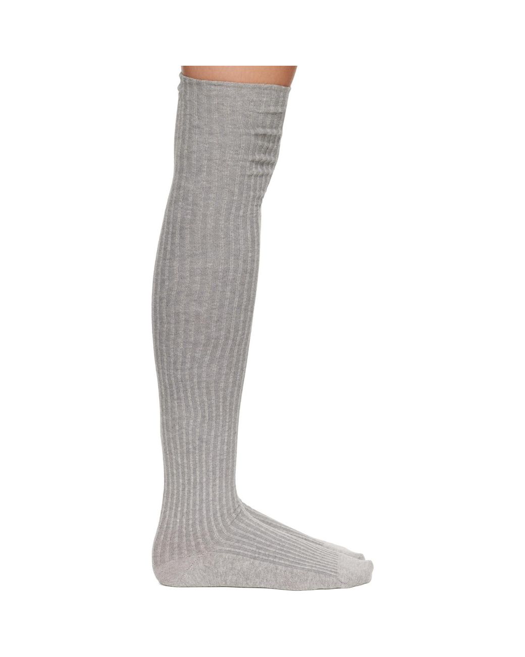 Baserange Gray Overknee Socks