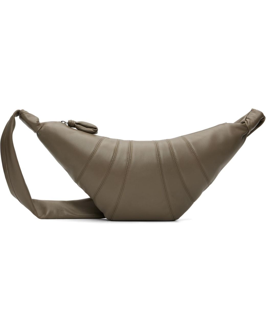 Lemaire Black Khaki Medium Croissant Bag for men