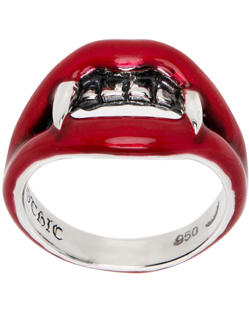 Yohji Yamamoto Red Vampire Fang Ring for Men | Lyst UK