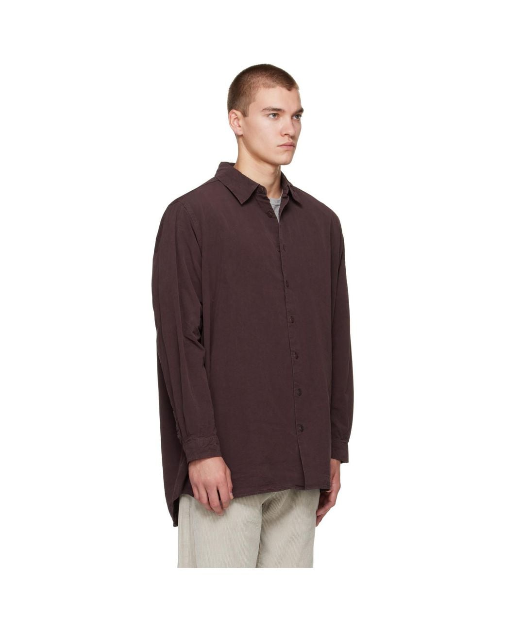 Casey Casey Red Paper Cot Ikla Shirt for men